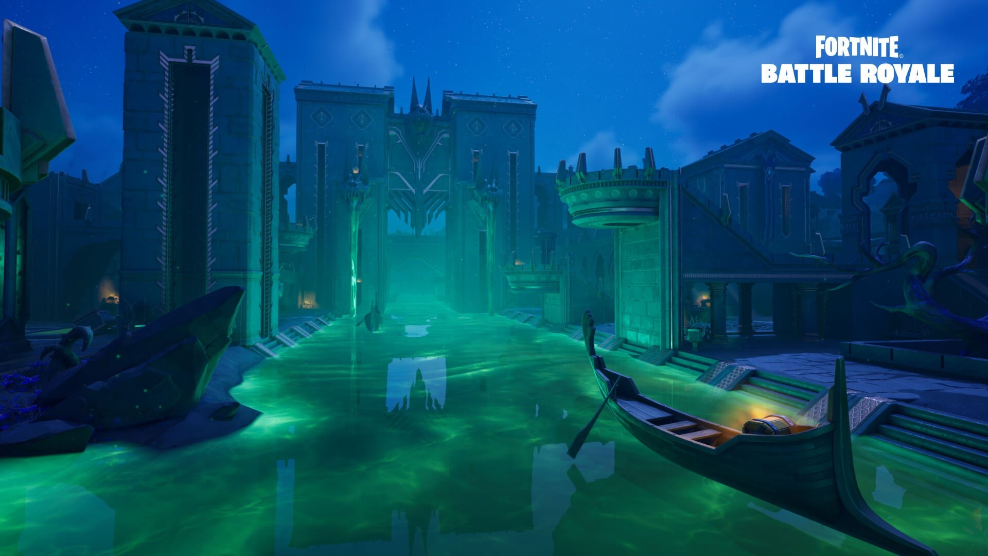 Minh họa bản đồ Fortnite Chapter 5 Season 2 với các khu vực chưa được khám phá màu xám cần người chơi ghé thăm