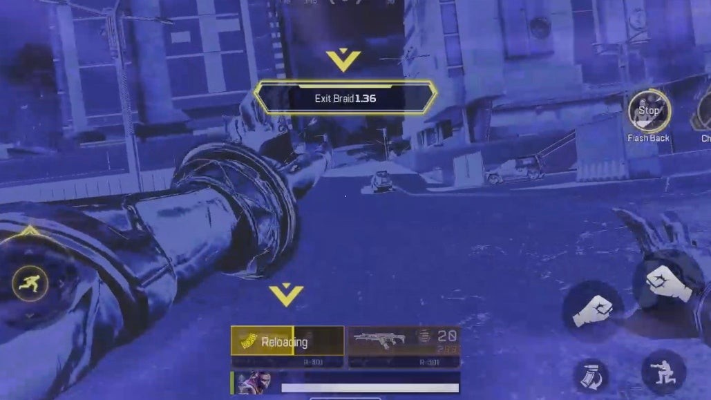 Minh họa kỹ năng chiến thuật Flash Back của Fade trong Apex Legends Mobile