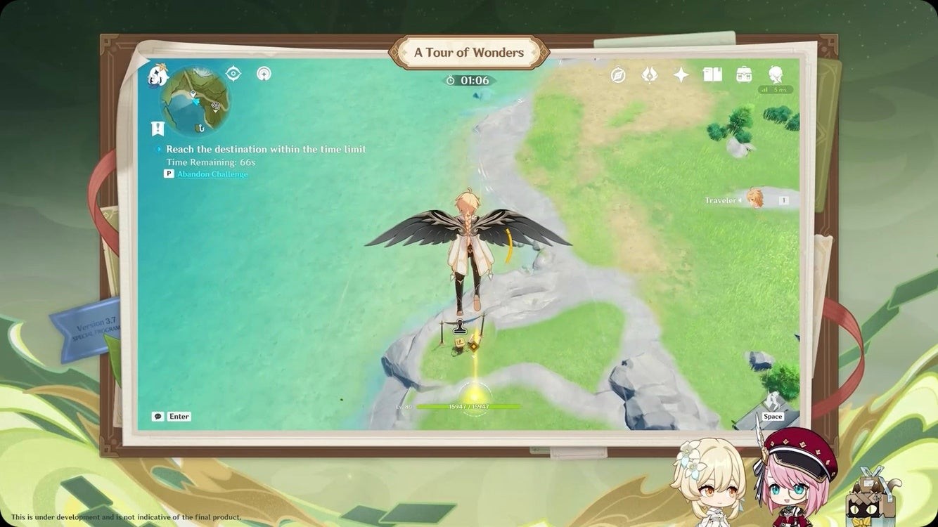 Minigame Tour Kì Diệu trong sự kiện Đại Hội Triệu Hồi Sư Genshin 3.7