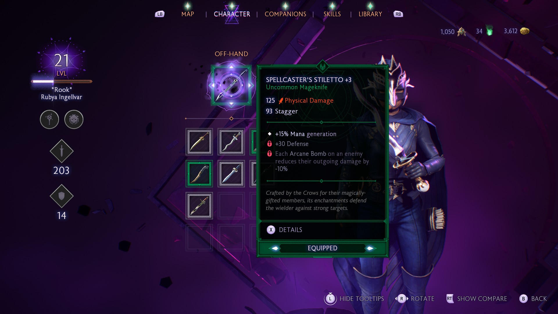 Mô tả vũ khí Spellblade