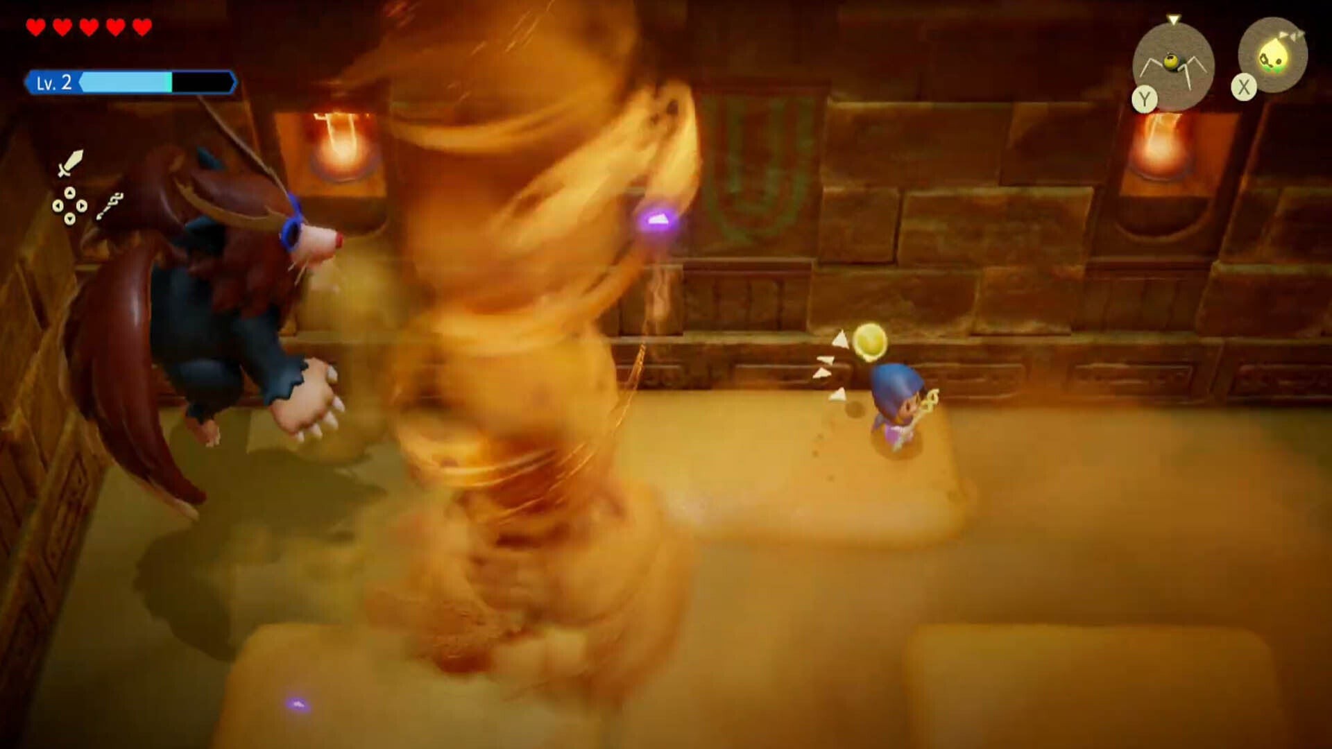 Mogryph tạo ra lốc xoáy tấn công Link trong Zelda Echoes of Wisdom giai đoạn 3