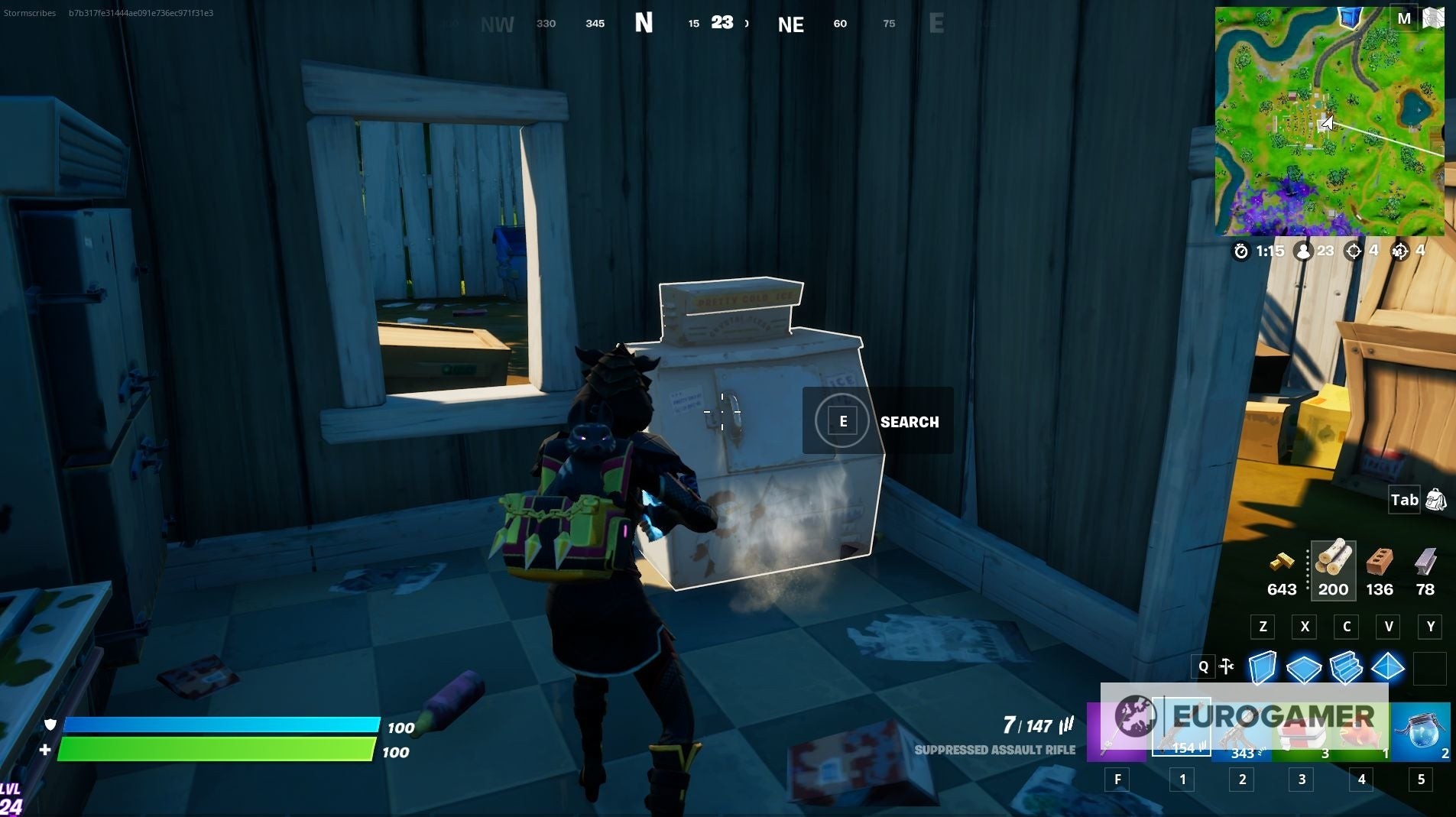 Một máy đá Fortnite khác được tìm thấy trong game