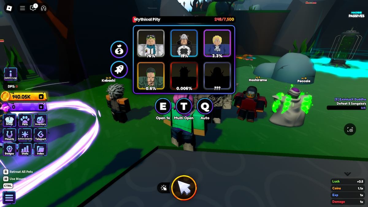 Một trong các biểu ngữ pet tại Piece Town trong Anime Shadow trên Roblox.
