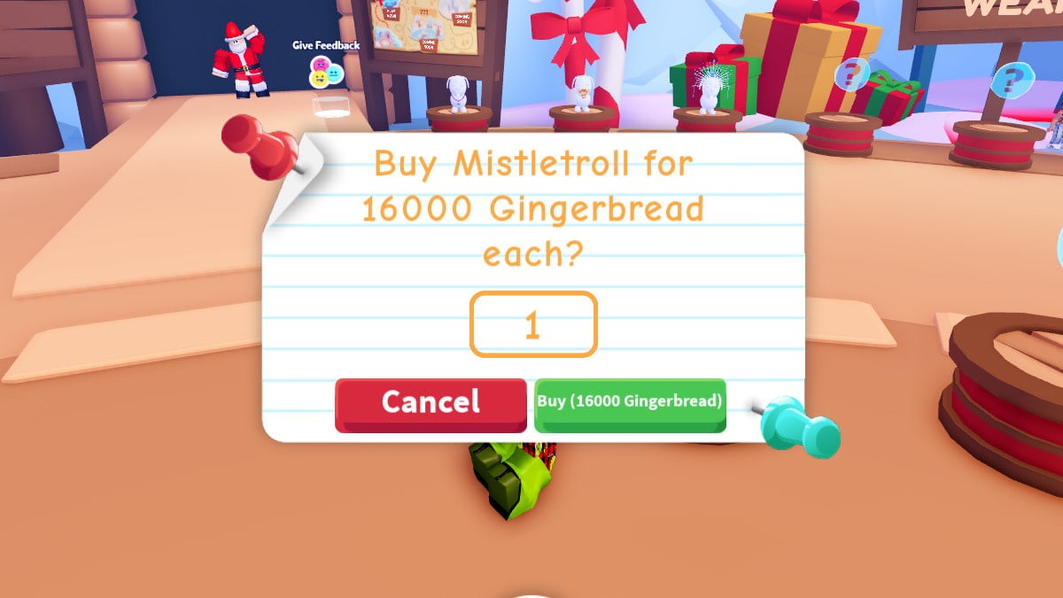 Mua một Mistletroll trong Adopt Me! trên Roblox.