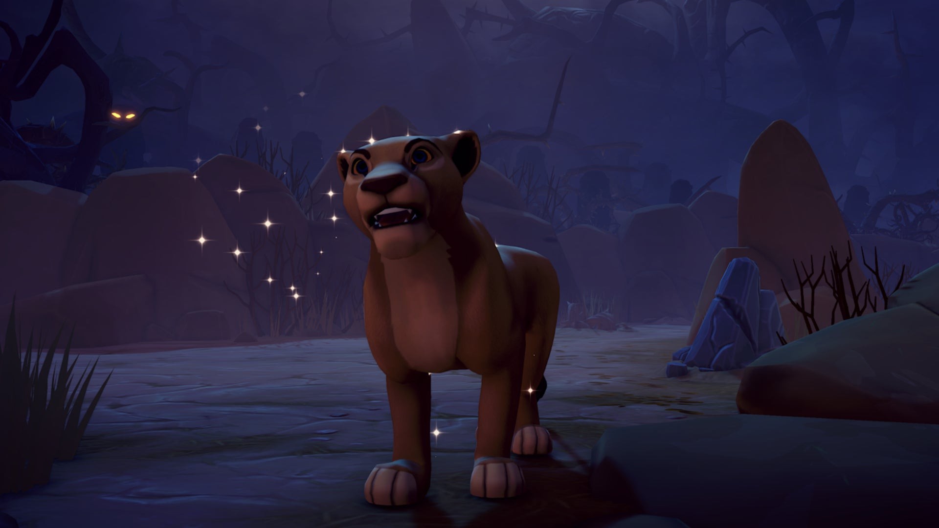 Nala gầm gừ với bầy linh cẩu trong Vương quốc Lion King Disney Dreamlight Valley
