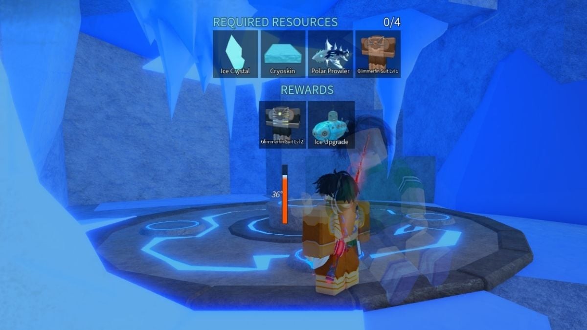 Nâng Cấp Bộ Đồ Glimmerfin Cấp 2 trong Fisch