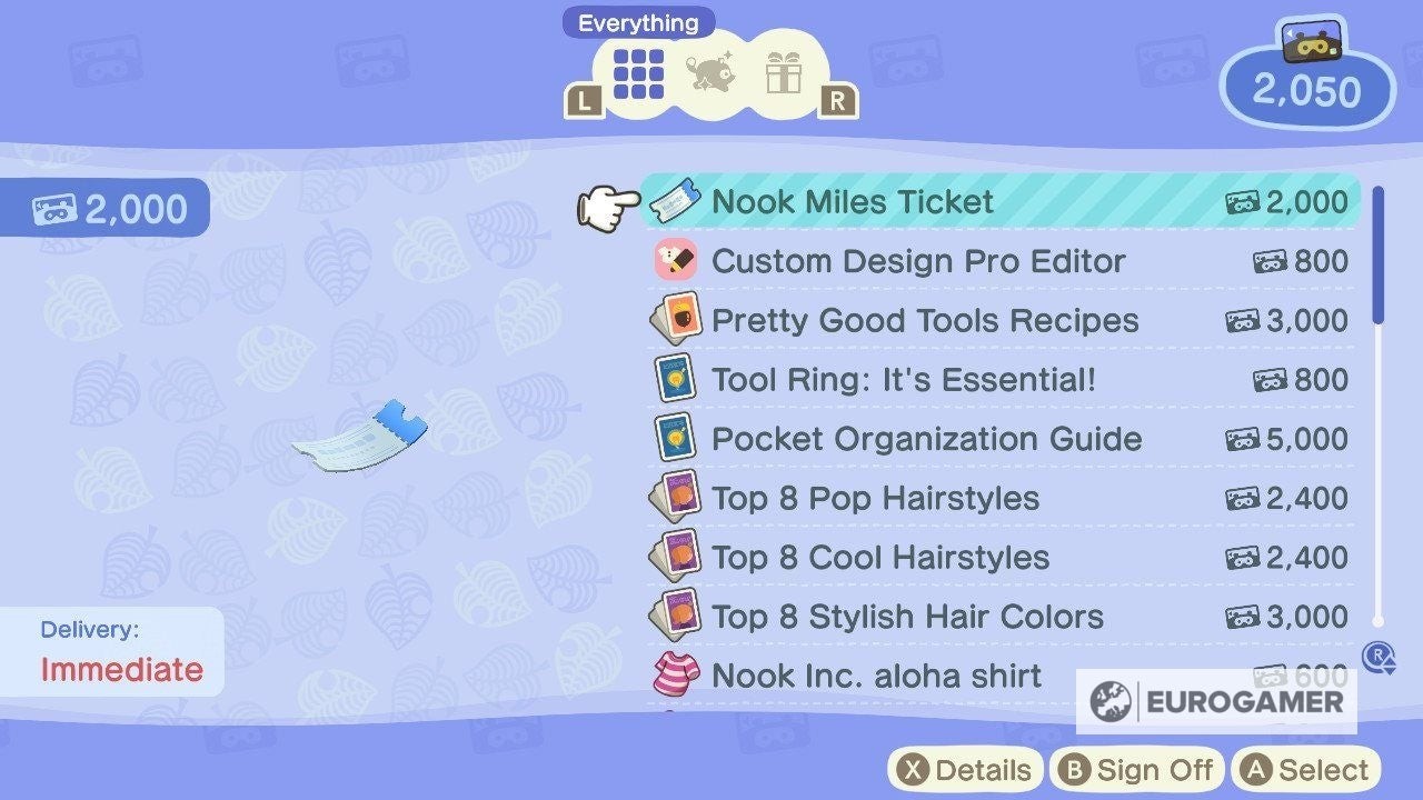 Nâng cấp kho đồ đầu tiên trong Animal Crossing: New Horizons