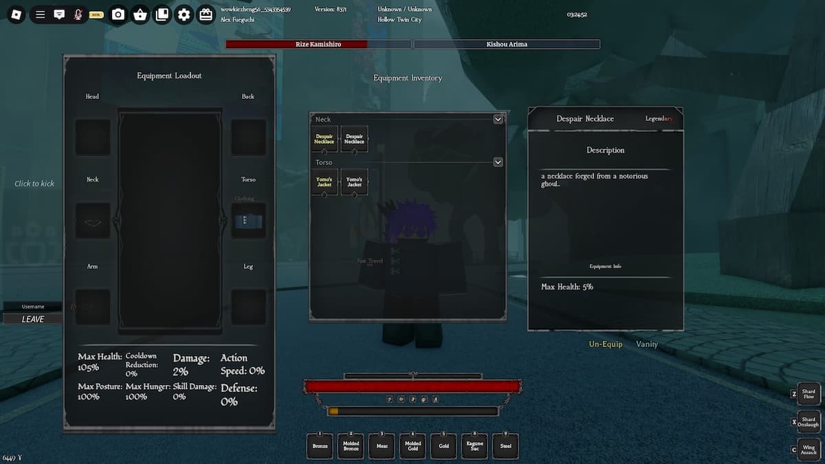 Người chơi chuyển đổi thiết bị trong GHOUL RE trên Roblox