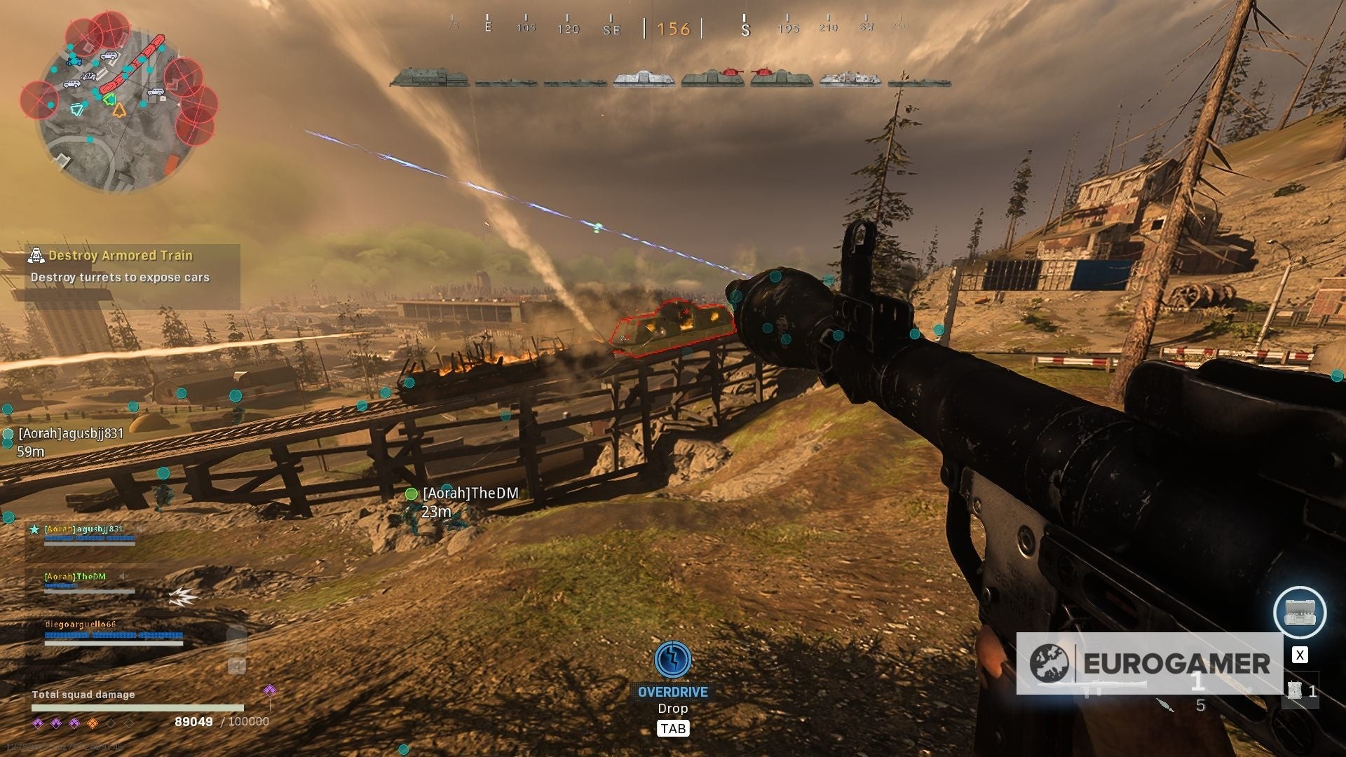 Người chơi tiếp tục tấn công đoàn tàu đang bốc cháy trong sự kiện Vanguard