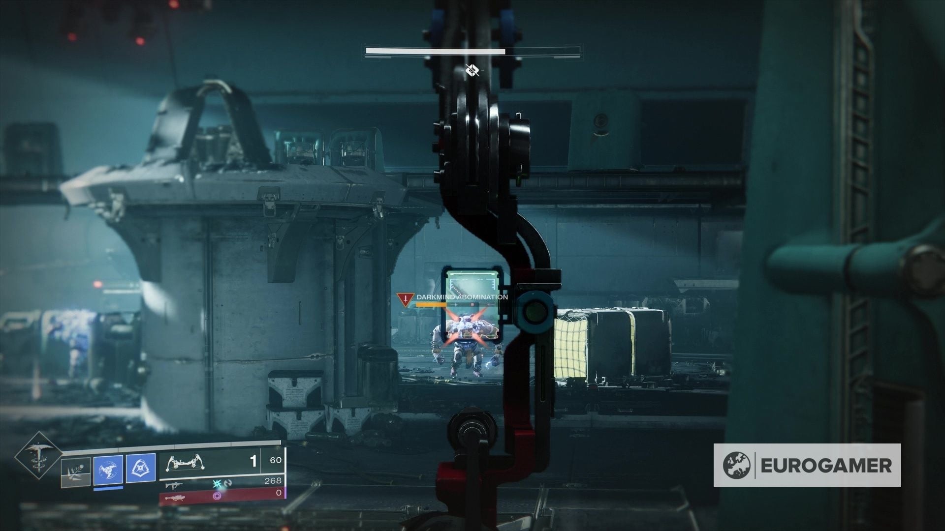 Nhà chứa máy bay rộng lớn trong nhiệm vụ Presage Destiny 2