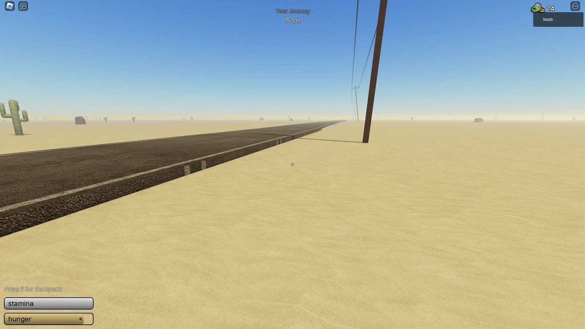 Nhân vật đang chạy nước rút không tốn thể lực trong A Dusty Trip nhờ lỗi game