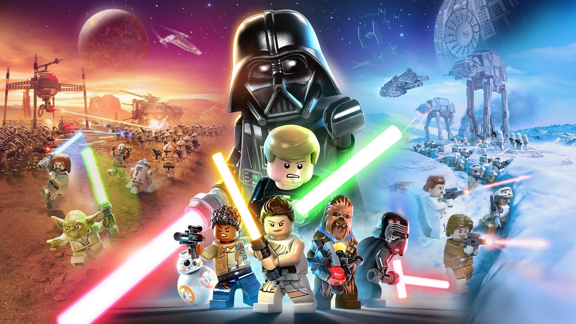 Nhân vật Lego Yoda sử dụng Thần lực trong game Lego Star Wars Skywalker Saga