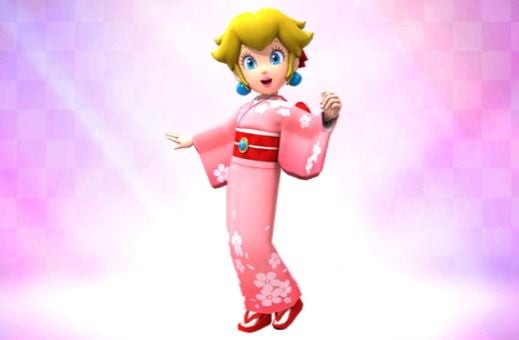 Nhân vật Peach trong trang phục Kimono độc đáo tại Mario Kart Tour
