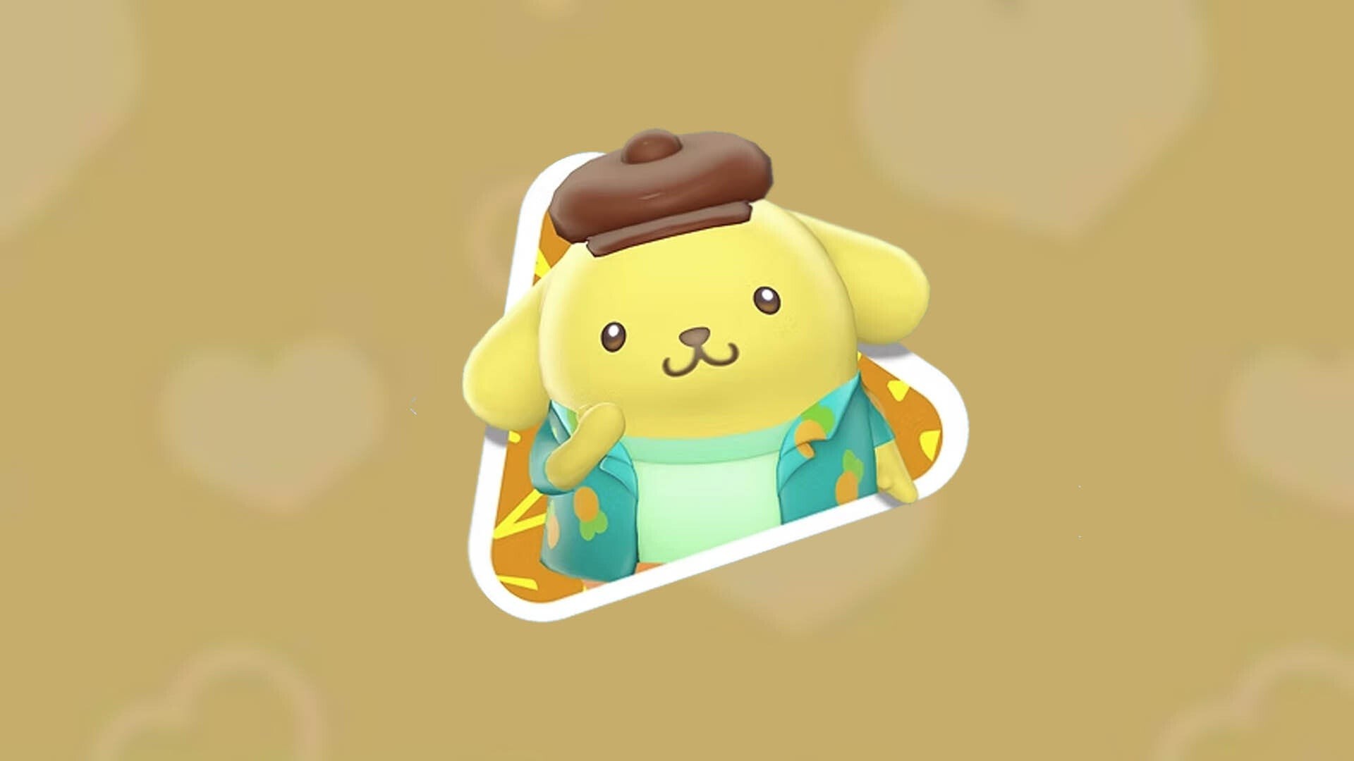 Nhân vật Pompompurin trong game Hello Kitty Island Adventure