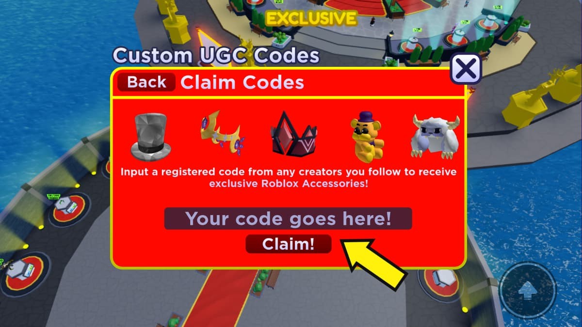 Nhập code UGC Plaza vào ô và nhấn Claim