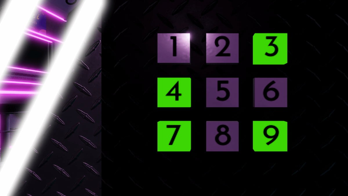 Nhập mã 3479 vào bàn phím phòng đầu tiên Terminal Escape Room