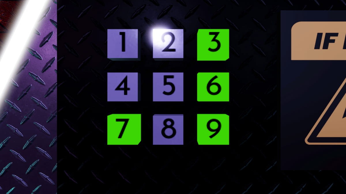 Nhập mã 3967 vào bàn phím phòng thứ ba trong Terminal Escape Room