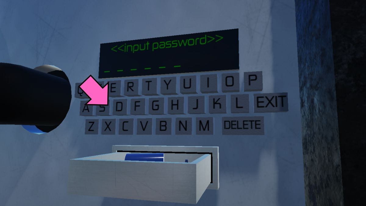 Nhập mật khẩu từ hóa chất vào máy tính Terminal Escape room