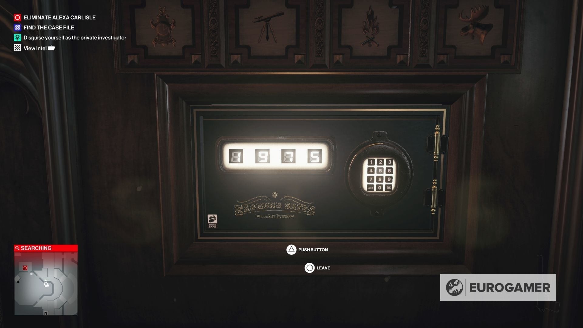 Nhập mật mã 1975 vào két sắt Dartmoor để lấy hồ sơ vụ án Hitman 3