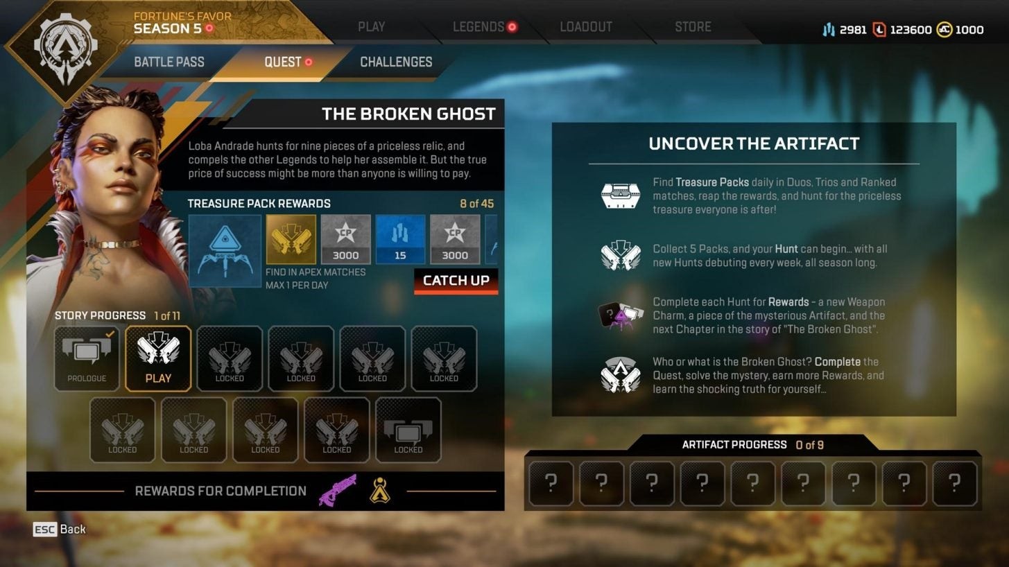 Nhiệm vụ mùa giải The Broken Ghost trong Apex Legends Season 5