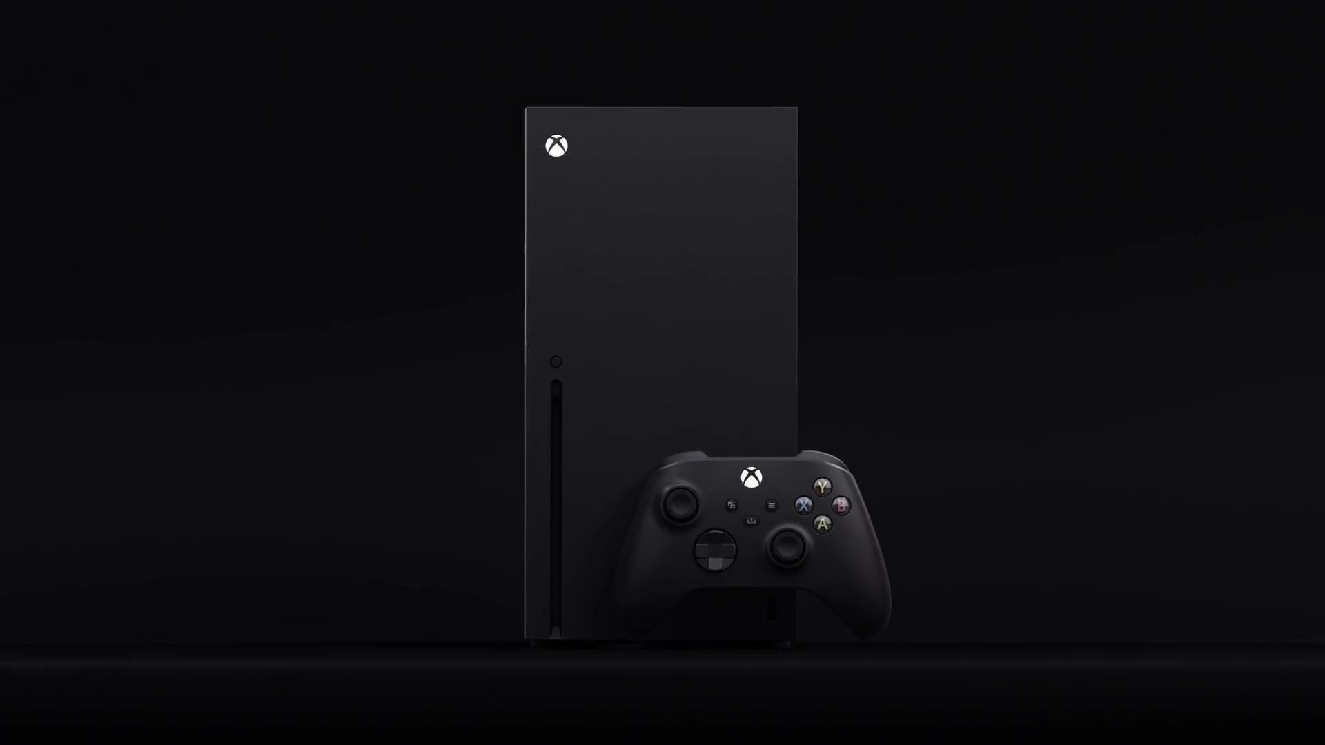 Nhìn từ trên xuống Xbox Series X thấy rõ khe tản nhiệt màu xanh lá đặc trưng