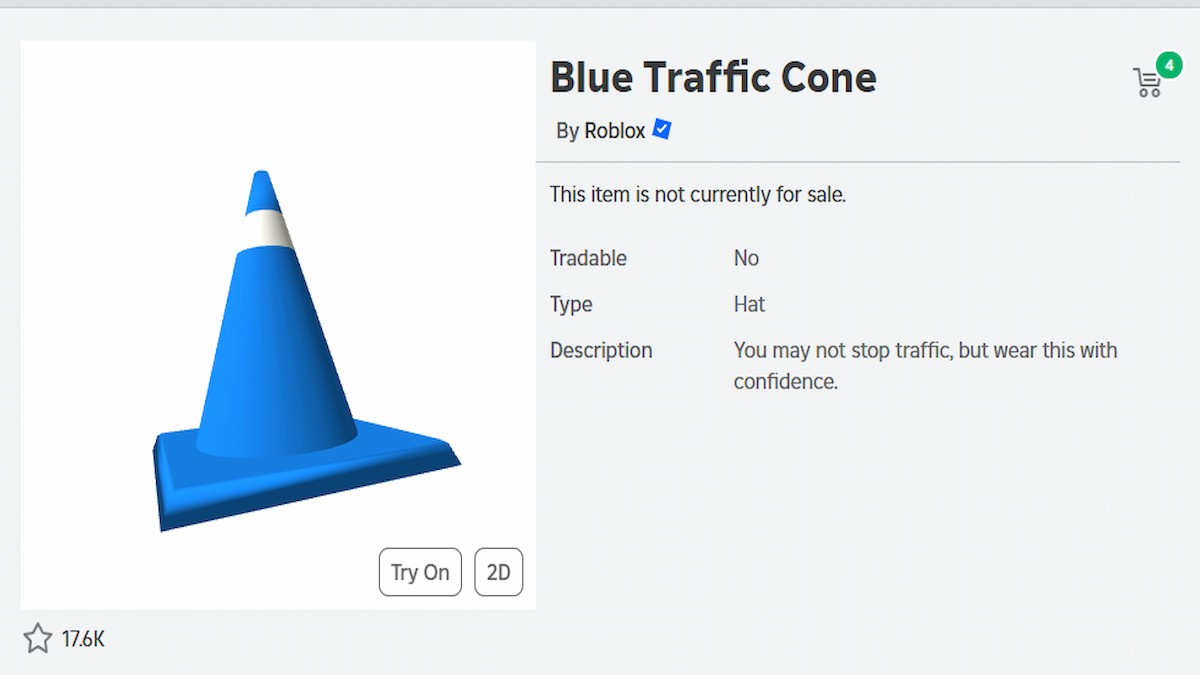 Nón Giao Thông Xanh dương độc lạ - Phụ kiện mũ Roblox