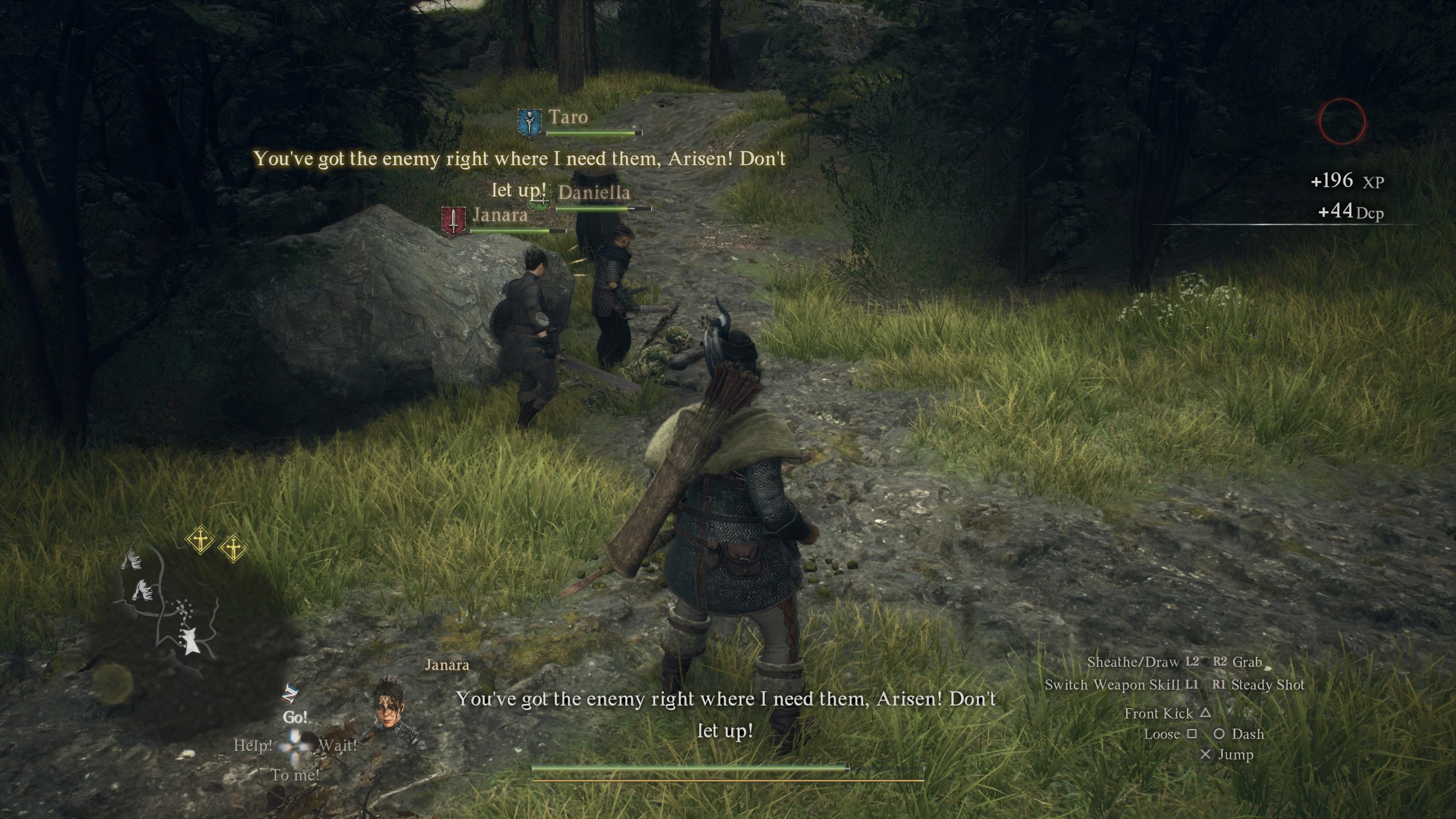 Pawn Warrior với Xu Hướng Straightforward chiến đấu dũng mãnh với Cyclops trong Dragon's Dogma 2