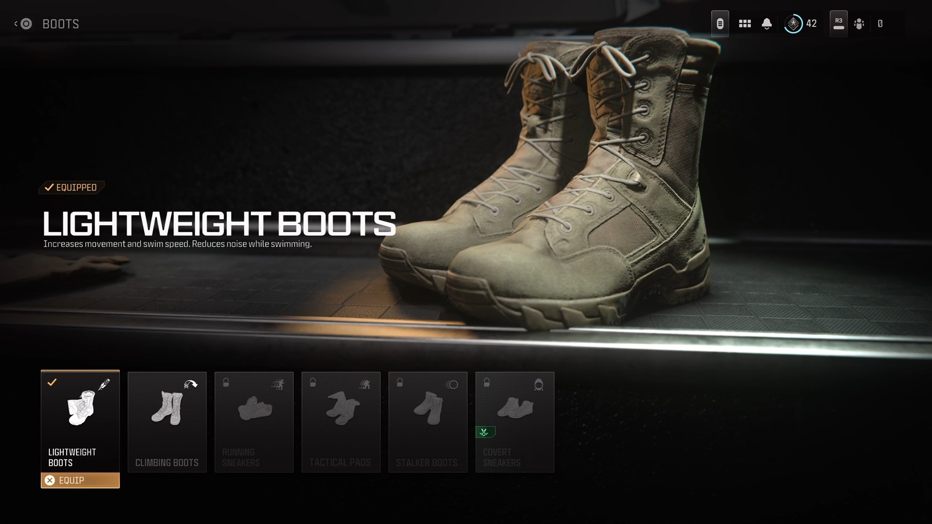 Perk Lightweight Boots tăng tốc độ di chuyển cho người chơi sử dụng BAS-B trong MW3