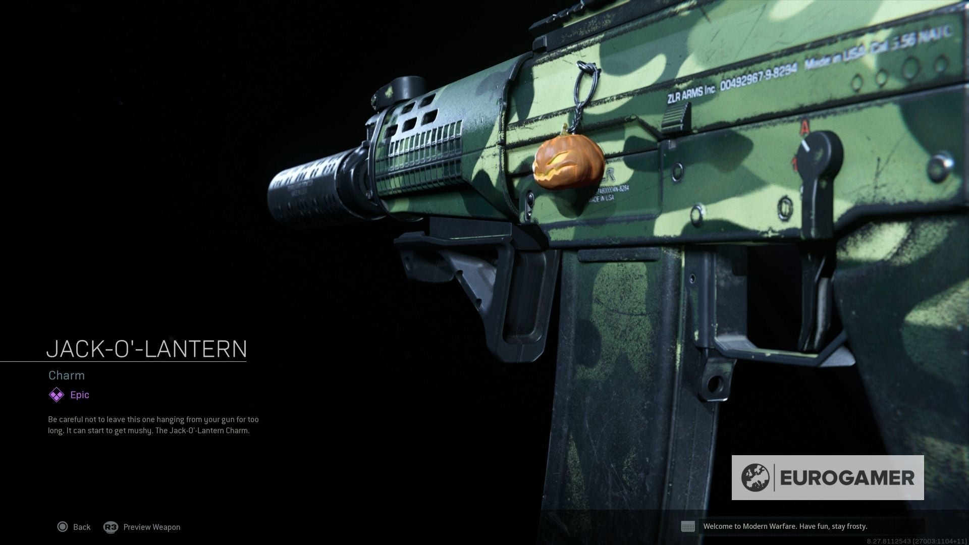 Phần thưởng Jack-O'-Lantern Charm tại Boneyard - Warzone Trick or Treat