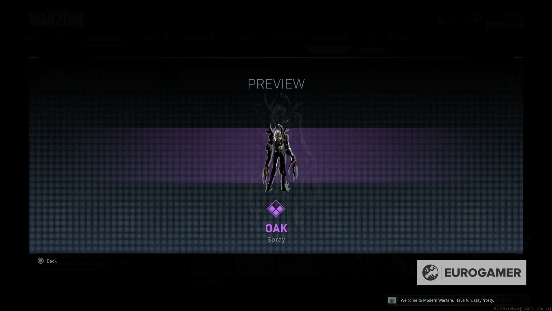 Phần thưởng Oak Spray tại TV Station - Warzone Trick or Treat