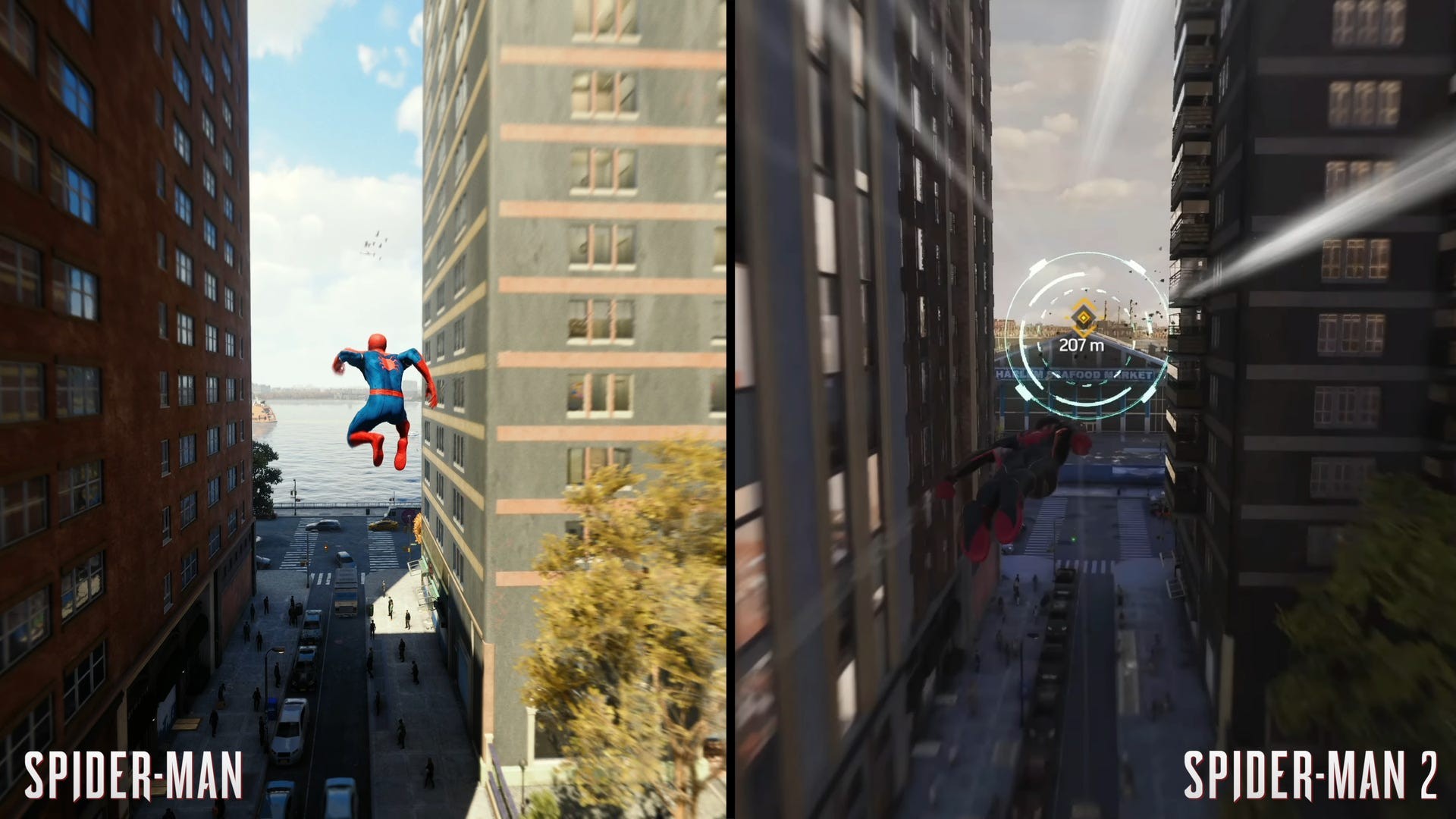 Phản xạ nước trong Marvel's Spider-Man 2