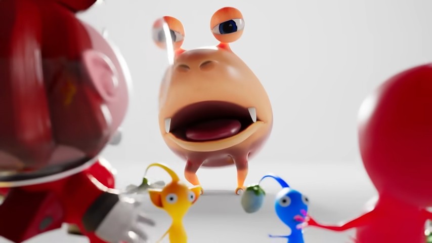 Pikmin 4: Tác phẩm nghệ thuật cho thấy một kẻ thù bulborb tấn công.