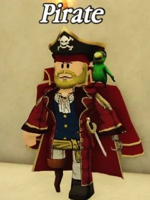 Pirate đứng trong hang động tối trên Đảo Mặc Định của Go Fishing
