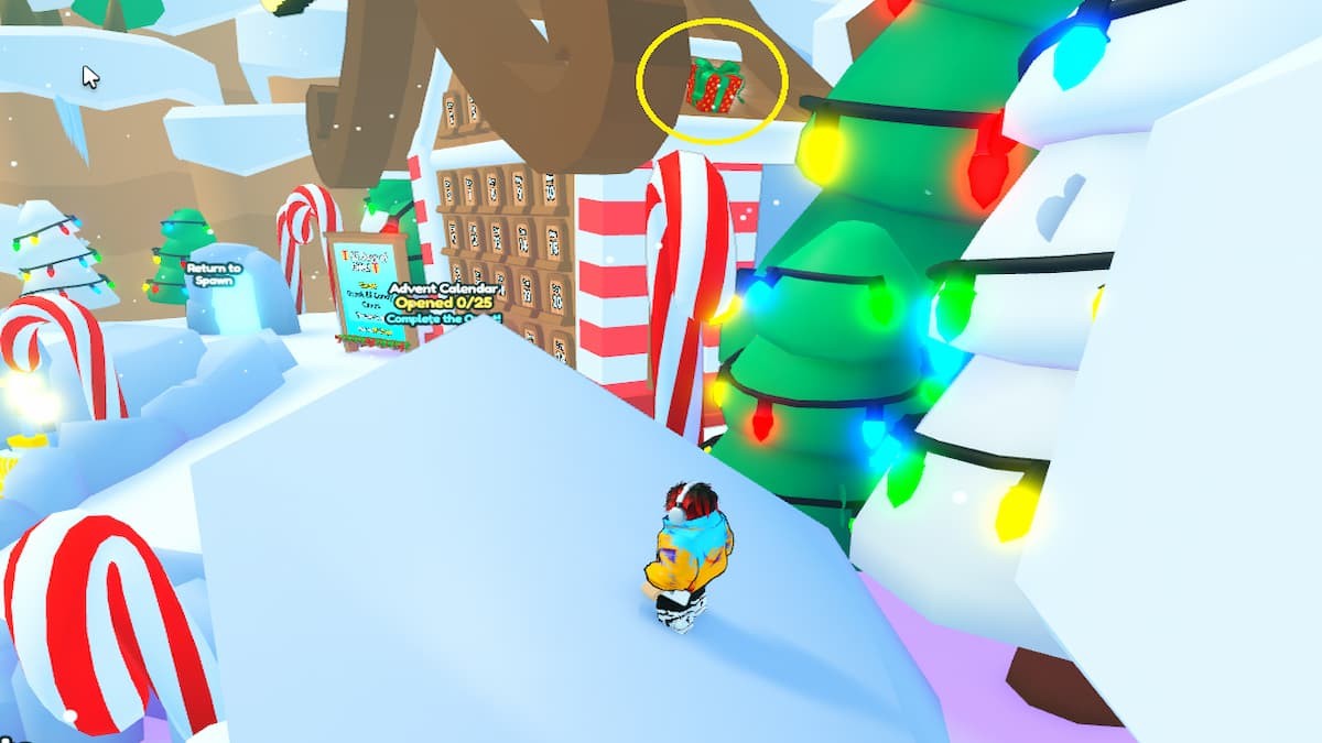 Quà Giáng Sinh ẩn trên mái nhà Advent Calendar House trong PS99