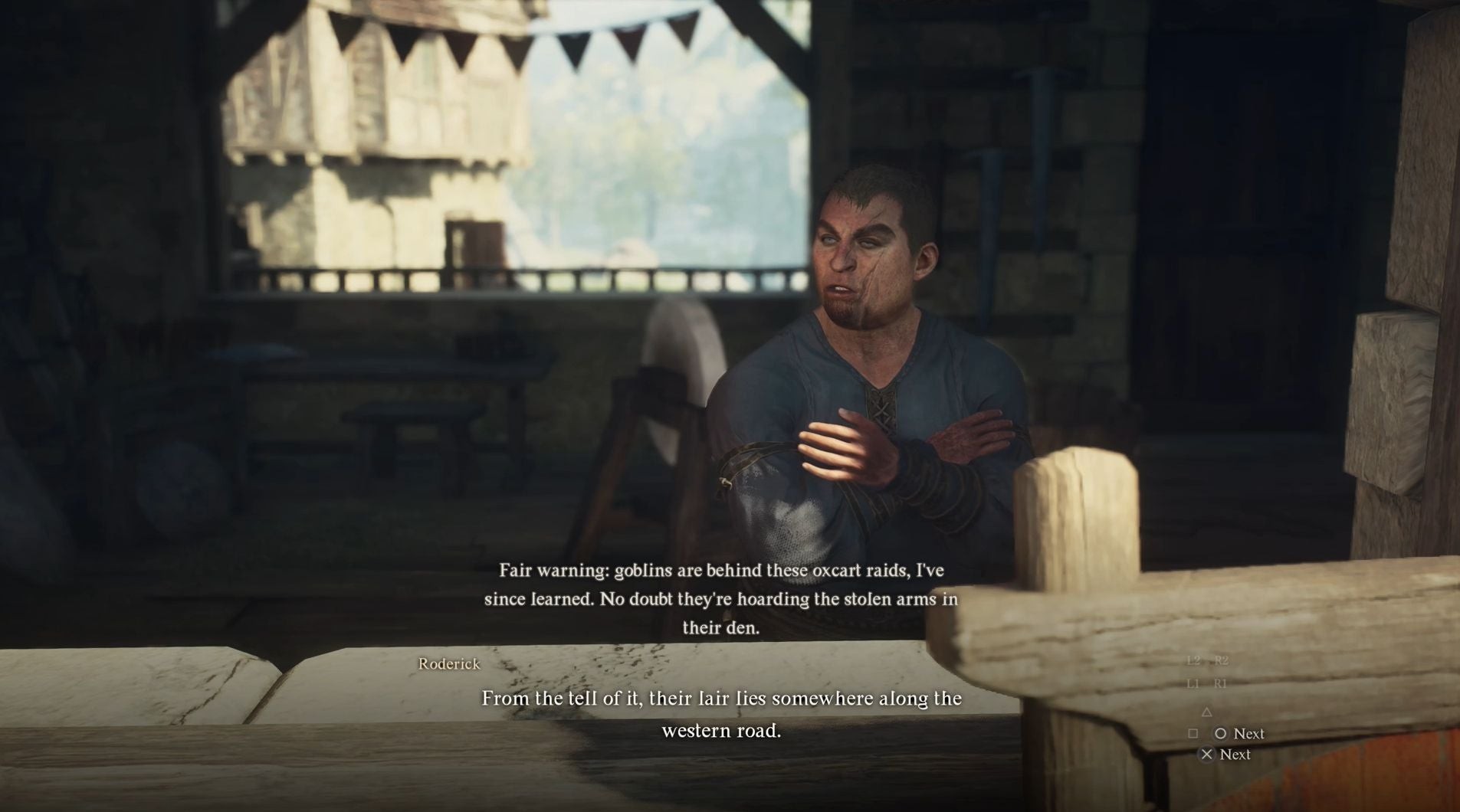 Roderick tại Tiệm vũ khí Vernworth, Dragon's Dogma 2