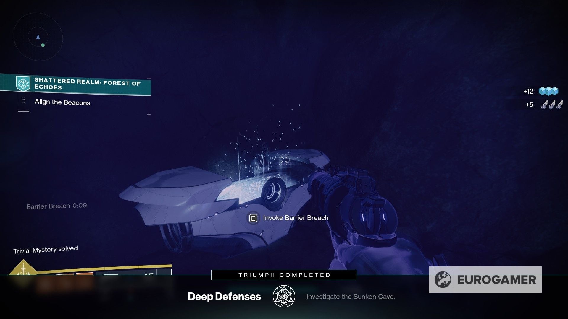 Rương Deep Defenses Trivial Mystery trong Sunken Cave Forest of Echoes
