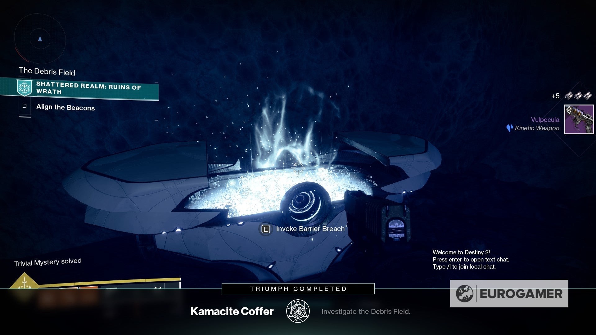 Rương Kamacite Coffer Trivial Mystery sau rào cản Barrier Breach Ruins of Wrath