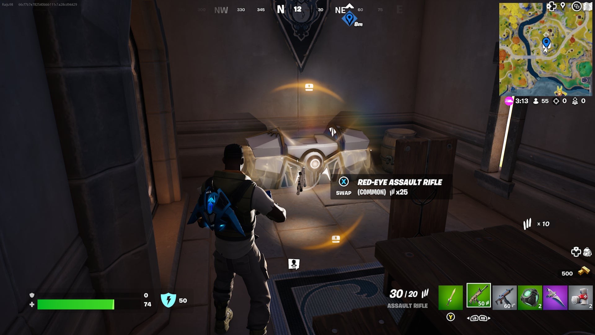 Rương Oathbound Fortnite thứ mười tại Anvil Square trong Tháp Đá