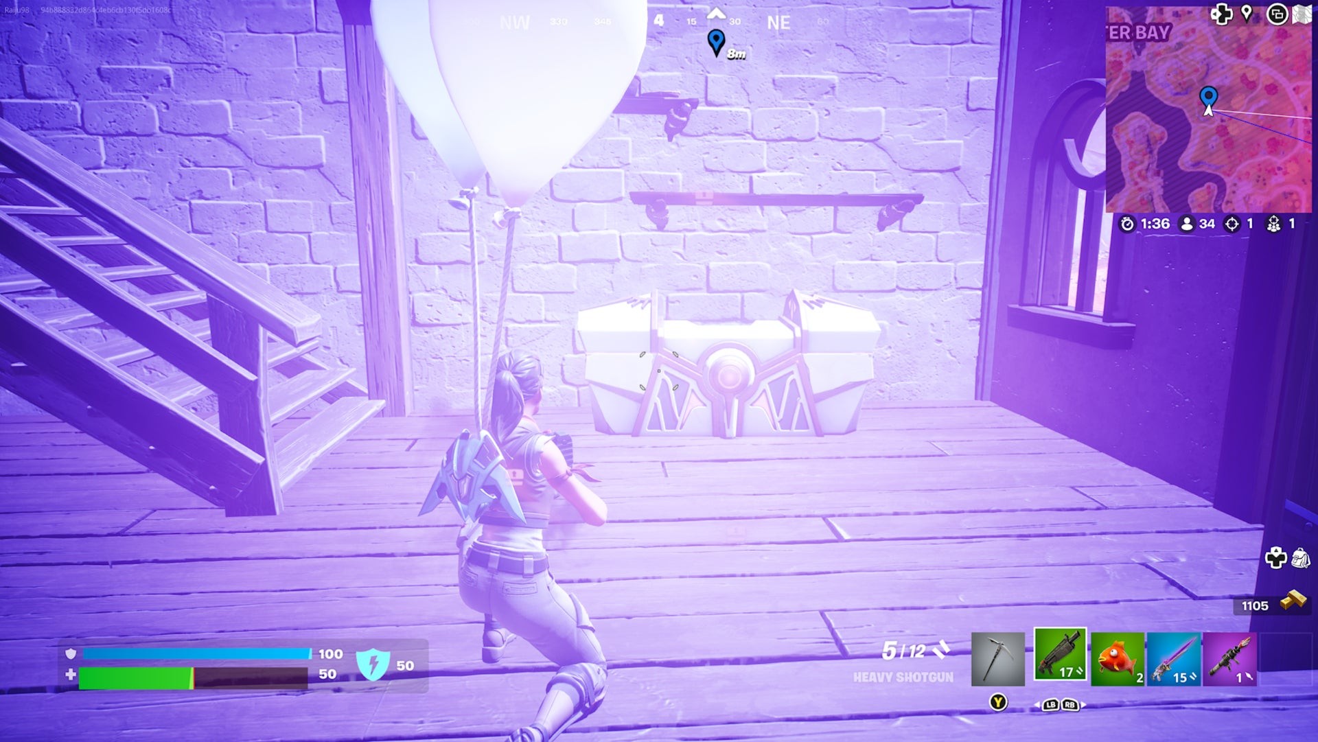 Rương Oathbound Fortnite thứ mười tại The Citadel trong tòa nhà đá phía đông bắc