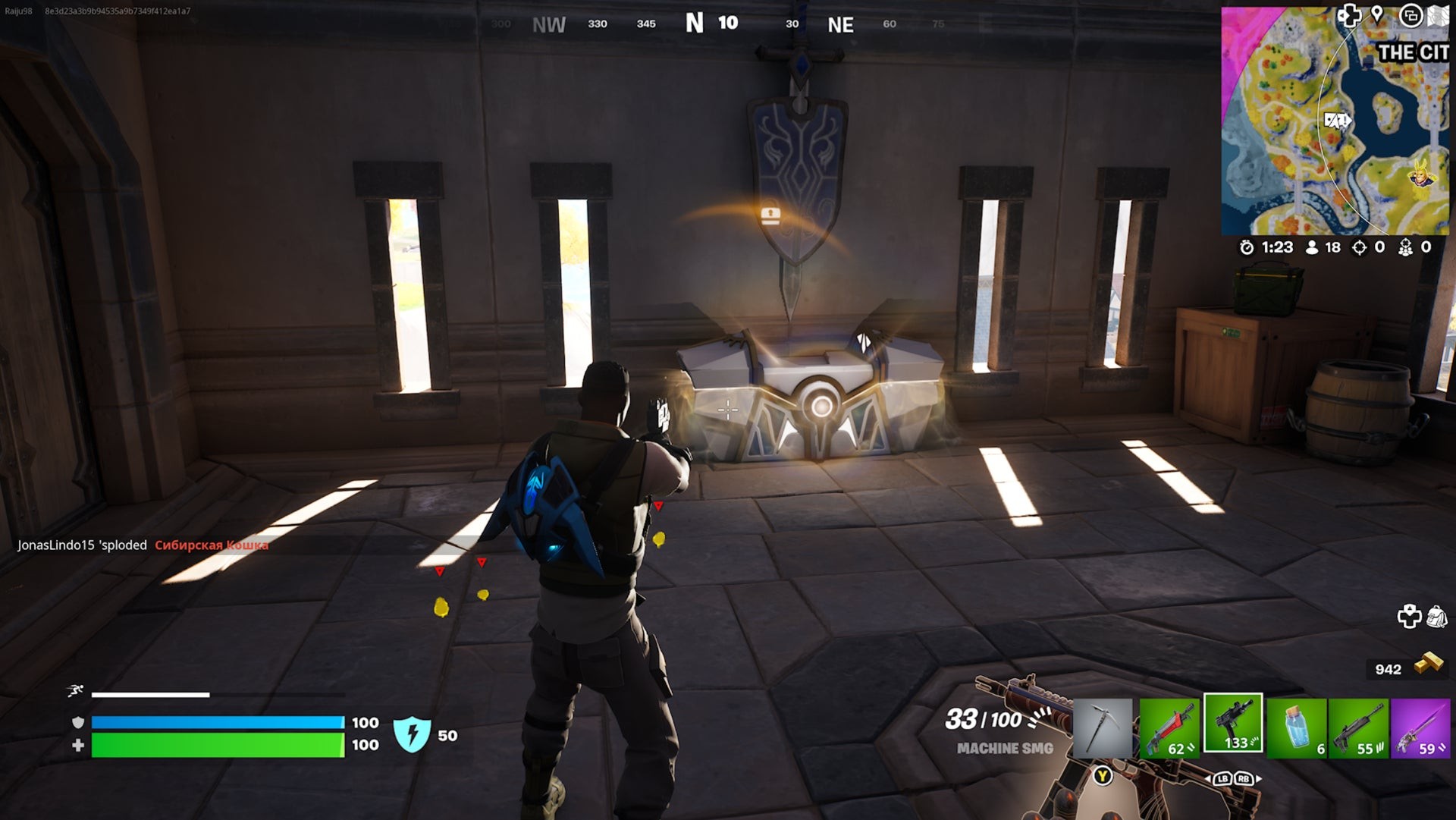 Rương Oathbound Fortnite thứ năm tại The Citadel trong Tháp Đá phía tây nam