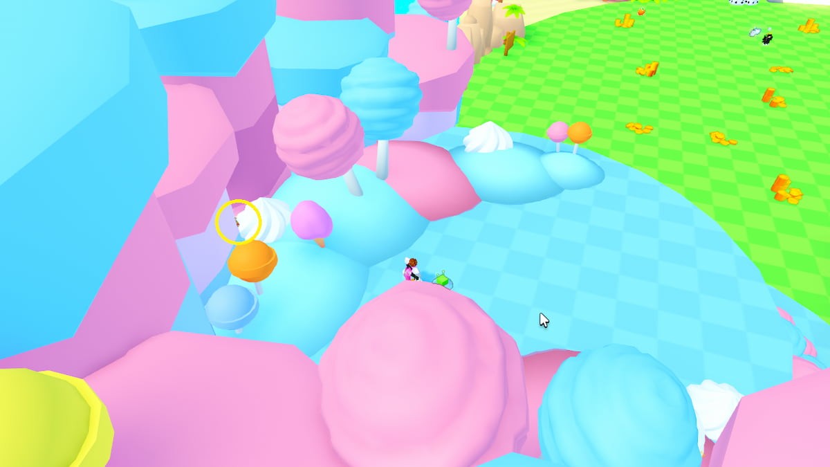Shiny Relic thứ 15 sau lớp bọt kem trắng ở phần bên trong khu vực Candyland PETS GO