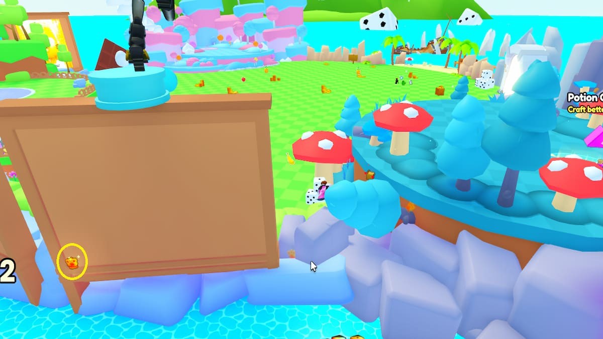 Shiny Relic thứ 29 sau tấm bảng màu nâu ở rìa khu vực rừng PETS GO