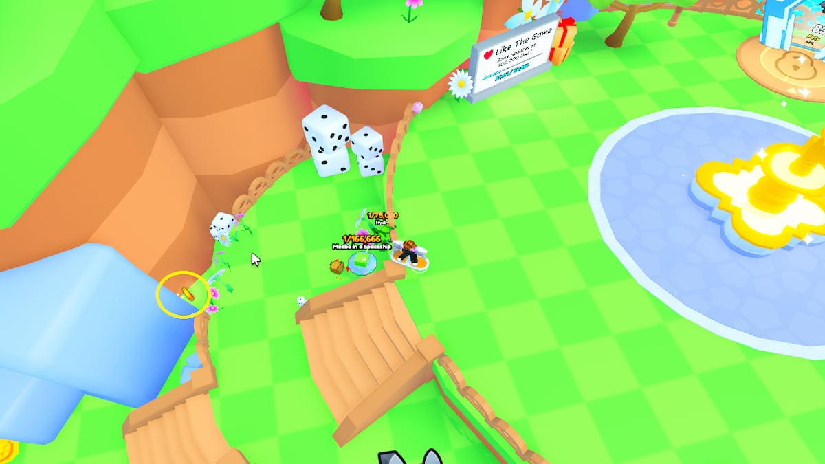 Shiny Relic thứ 43 sau viên gạch xanh gần cầu thang khu vực đài phun nước trung tâm Trading Plaza PETS GO
