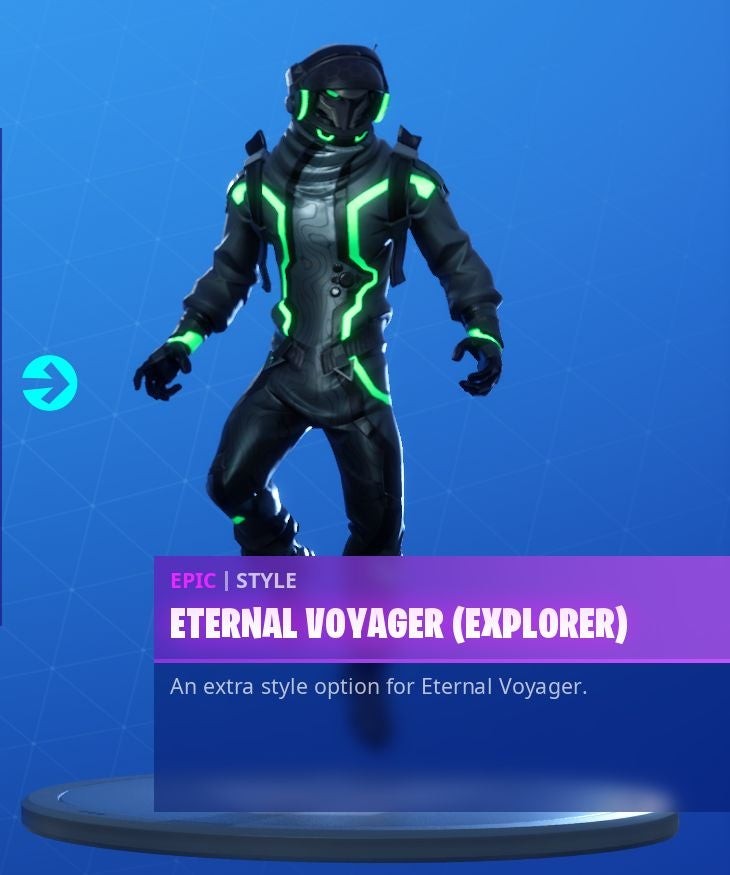 Skin Eternal Voyager Fortnite Mùa 10 Nhà thám hiểm