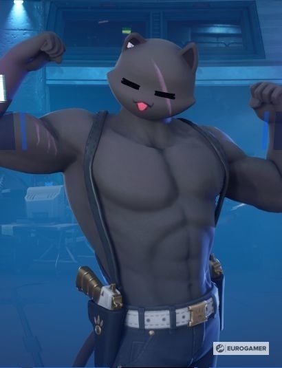 Skin Meowscles biến thể Shadow Fortnite màu đen