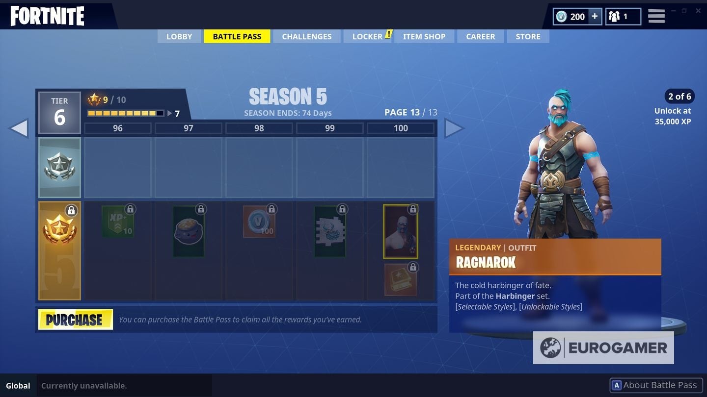 Skin Ragnarok Fortnite phong cách 1 tiến hóa