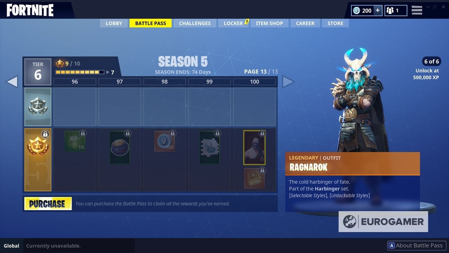 Skin Ragnarok Fortnite phong cách 4 mặt nạ đầu lâu