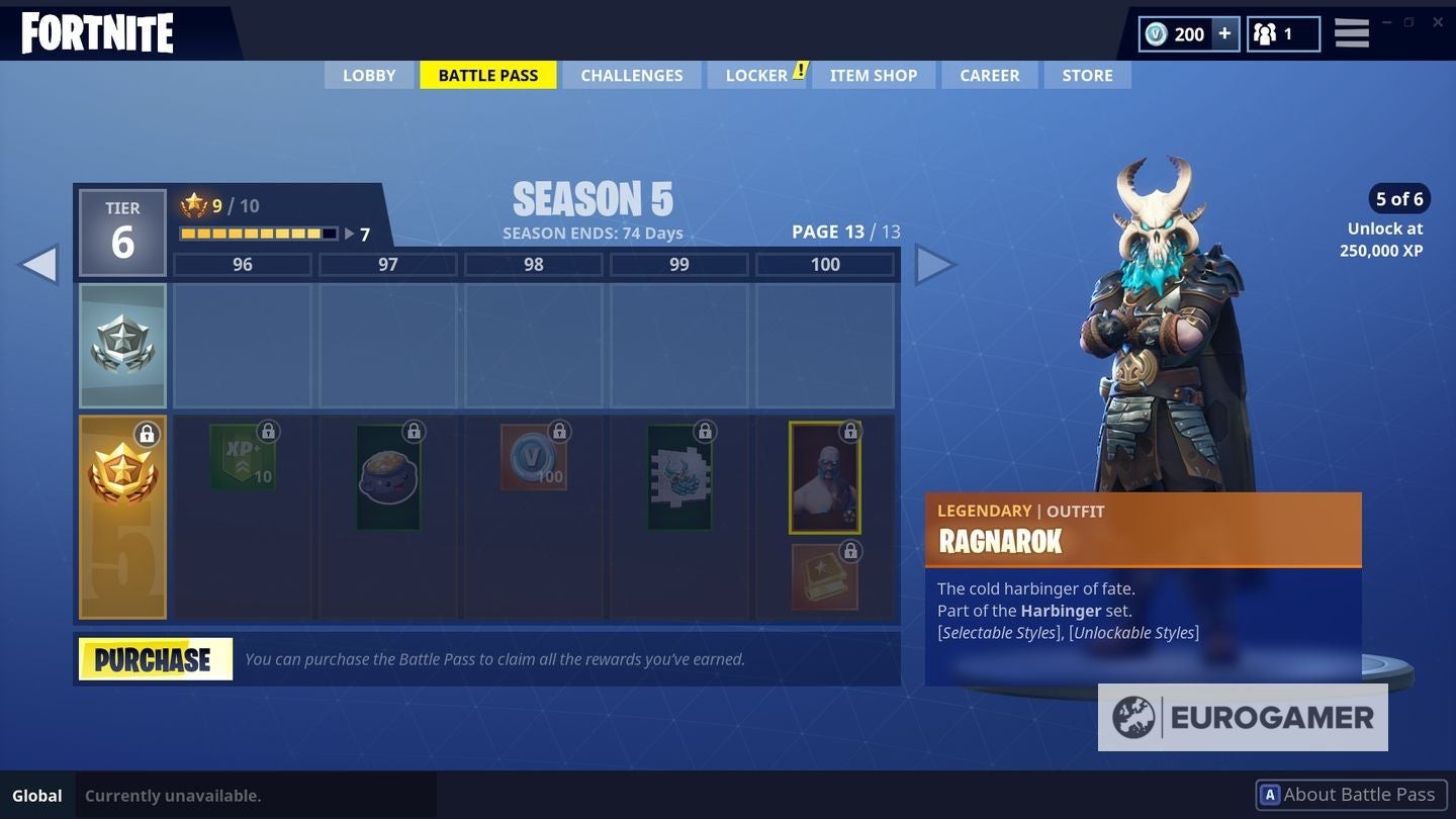 Skin Ragnarok Fortnite phong cách 5 tối thượng