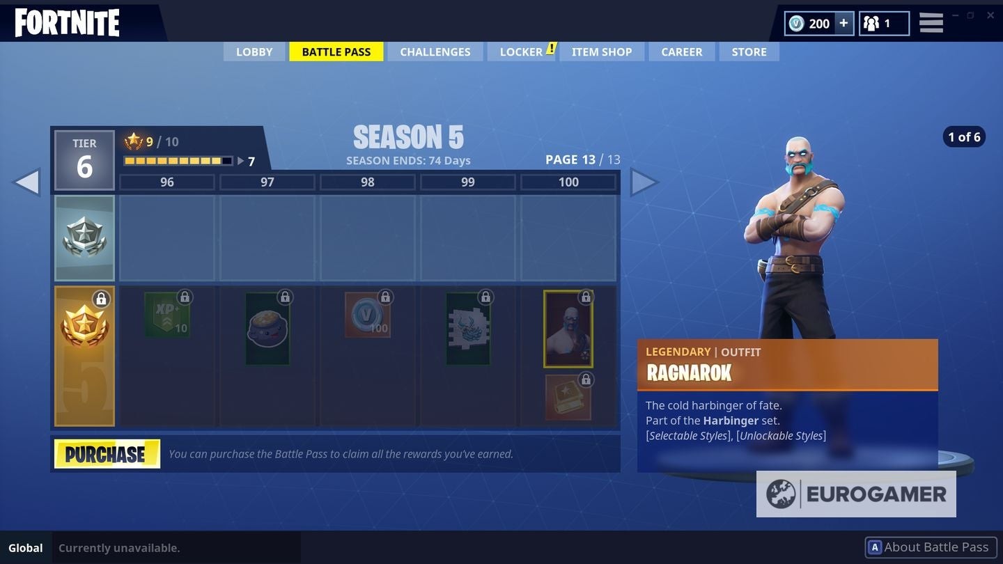 Skin Ragnarok Fortnite phong cách mặc định