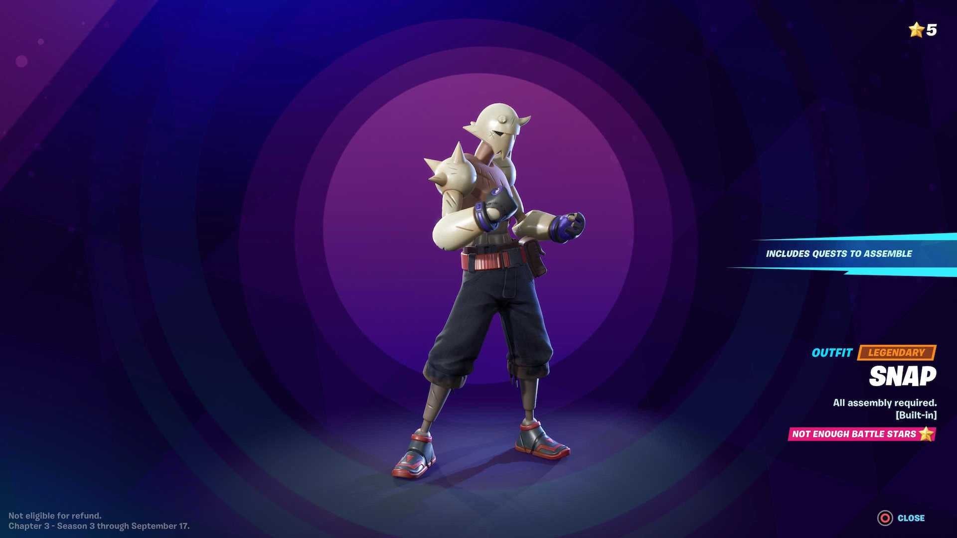 Skin Snap có khả năng tùy biến cao trong Fortnite C3S3